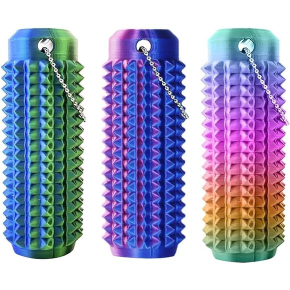 3PC Spiky Fidget Toys Adults, Pain Stim Sensory Keychain Anxiety Stress Relief - Picture 9 of 10